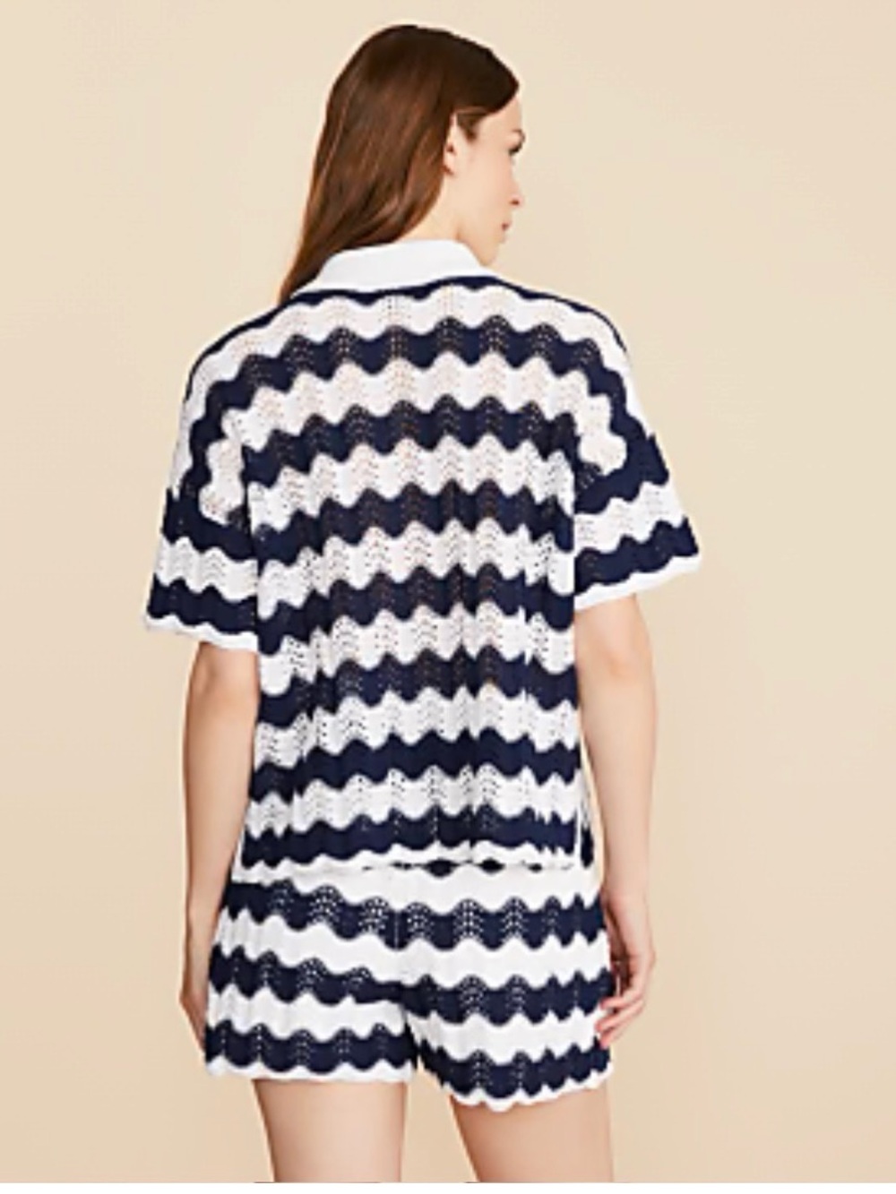 EUC Lou & Grey Cotton-Blend TWO PIECE Set in Navy & White Nautical Stripes - Picture 1 of 9